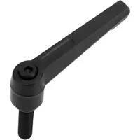 Intirilife klemhendel M10 in 7 lengtes / Klemmoer M10 van gegalvaniseerd staal - Klemhendel Klemmoer Klemhendel Klemhendel - Verstelbare hendel in zwart - Maat M10x40mm