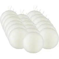 Gerimport 18x stuks kerstballen zilver/wit glitters kunststof diameter 8 cm - Kerstboom versiering
