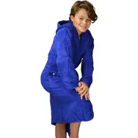Artg Boyzz & Girlzz - Kinder Badjas met Capuchon - Koningsblauw - True Blue - Maat 116/128