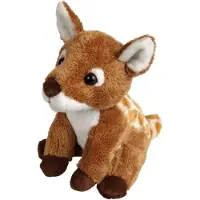 Ravensden knuffel hertje - 15 cm - bruin - bosdieren knuffels - pluche