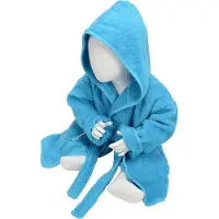 Artg Babiezz - Baby Badjas met Capuchon - Zeeblauw - Maat 68-74