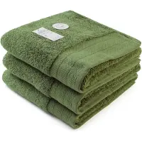 Artg Towelzz - DeLuxe - Handdoek - 60 x 110 cm - Legergroen - Army Green - Set 3 stuks