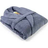 Artg Robezz - Badjas Sjaalkraag - 100% Badstof Katoen - Spijkerstofblauw - Jeans Blue - Maat XS