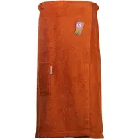 Artg Towelzz - Sauna Kilt - Dames - met Klittenband - Aarde Bruin - Terra - ( Borstomvang tot 150 cm)