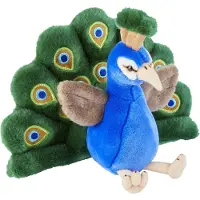 Ravensden Pauw knuffel - 32 cm - pluche - vogel knuffels - knuffeldieren - speelgoed