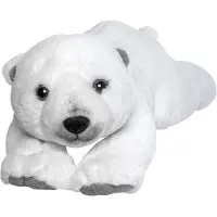 Nature Planet pluche IJsbeer knuffel - 40 cm - wit - ijsberen - dieren knuffels - cadeau