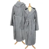 Artg Robezz - Badjas met Capuchon - 100% Badstof Katoen - Anthraciet Grijs - Maat XXL - (2XL)