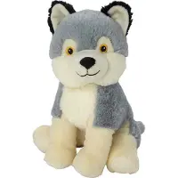 Nature Planet Pluche wolf - 25 cm - knuffel bosdieren - speelgoed