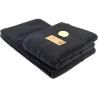Artg Towelzz - Badmat - 100% Katoen - Zware kwaliteit - 50 x 80 cm - Zwart - Black -