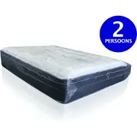 Verhuisservice+ Stevige 2-persoons Matrashoes | 190x260cm | Extra Sterke Matras Hoes | Beschermhoes Tijdens Verhuizen en Opslag | Waterproof | 80my
