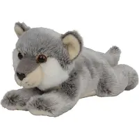 Nature Planet Knuffel wolf - liggend - baby - 33 cm - pluche knuffeldieren