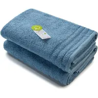 Artg Organic - Biologische Katoen - Badhanddoekenset - 70 x 140 cm - Blue - Set 2 stuks