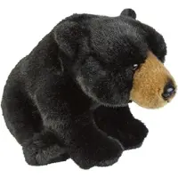Ravensden Pluche knuffel dier zwarte Beer - 28 cm - Speelgoed beren knuffelbeesten - teddyberen