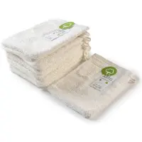 Artg ORGANIC - Washandjes - Biologische Katoen - 600 grams kwaliteit - 16 x 21 cm - Wit - White - SET van 10 stuks