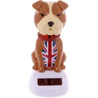 Puckator Solar UK Bulldog hond. De hond beweegt bij zonlicht en kunstlicht.