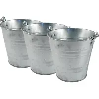 Sorex Emmer - 4x - zink - bloempot/plantenpot - 10 liter - bloembak/ plantenbak - decoratie
