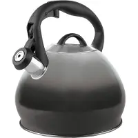 Altom Design Jacob fluitketel RVS donkergrijs / lichtgrijs 3 Liter - exclusieve kleur - geschikt voor alle warmtebronnen - koud blijvend handvat