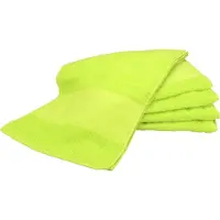 Artg Towelzz SPORTHANDDOEK Extra Lang - 30 x 140 cm - Set van 5 stuks - LIME GREEN