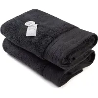Artg Towelzz - DeLuxe - Badhanddoek - 70 x 140 cm - Zwart - Black - 700 gram/m2 - Set 2 stuks
