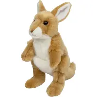 Nature Planet Pluche Kangoeroe knuffel - 27 cm - Dieren speelgoed - knuffels cadeau - Knuffeldieren/beesten
