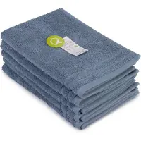 Artg Organic - Biologische Katoen - Gastenhanddoek - 60 x 40 cm - Jeans Blauw - Blue - Set 5 stuks