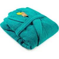 Artg Robezz - Badjas Sjaalkraag - Petrol Blauw - Deep Blue - 100% Katoen - Zware kwaliteit - Badstof - Maat XXXL - (3XL)