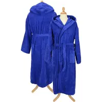 Artg Robezz - Badjas met Capuchon - 100% Badstof Katoen -True Blue - Maat S/M