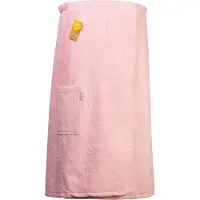 Artg Towelzz - Sauna Kilt - Dames - met Klittenband - Lichtrose - Light Pink - Maat XXL - (Borstomvang tot 170 cm )