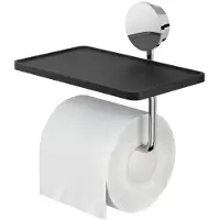 Geesa opal toiletrolhouder met planchet, chroom