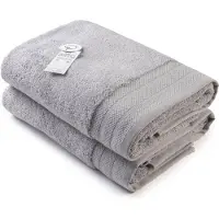 Artg Towelzz - DeLuxe - Badhanddoek - 70 x 140 cm - Lichtgrijs - Light Grey - 700 gram/m2 - Set 2 stuks