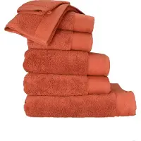 Artg Towelzz - Complete Deluxe SET - 700 grams - Washandjes - Handdoeken - Gastendoekjes - Badhanddoeken - Strandlakens - Steenrood - Brick Red - 28 stuks verschillende maten