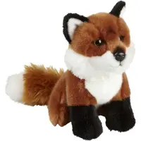 Ravensden Pluche vos knuffel - bruin - 18 cm - wilde dieren knuffels