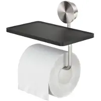 Geesa Opal toiletrolhouder met planchet, RVS geborsteld