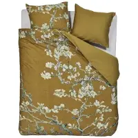 Beddinghouse Dekbedovertrek Blossoming Oker Satijn-260 x 200 / 220 cm | Extra Breed