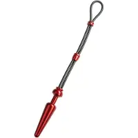 Malesation Cock-Grip Aluminium Medium Butt plug met cockring - Rood