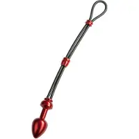 Malesation - Cock-Grip Aluminium kleine Butt plug met cockring - Rood