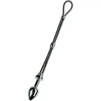 Malesation Cock-Grip Aluminium kleine Butt plug met cockring - Chroom
