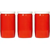 Spaas Candles 3x Rode grafkaarsen/graflichten 7 x 15 cm 6 dagen - Stompkaarsen