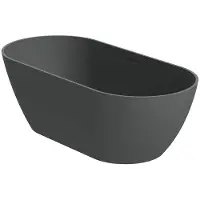 Riho Bilbao Vrijstaand Bad 170x80cm - Solid Surface Anthracite Matt - 8720702197243 - Baden - Vrijstaande Baden