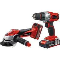 Einhell Accu Power Tool Kit TE-TK 18 Li Kit 18 V/1.5 Ah/3.0 Ah (Accu Boor-/Schroefmachine / Accu Haakse slijper) - Power X-Change