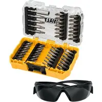Dewalt Accessoires 53-delige Schroefbitset met zonnebril | In TOUGH CASE - DT70703-QZ