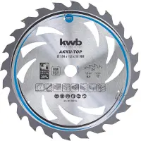Kwb 586154 Hardmetaal-cirkelzaagblad 184 x 16 x 1.2 Aantal tanden: 24 1 stuk(s)