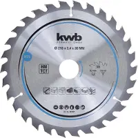 Kwb 587857 Hardmetaal-cirkelzaagblad 210 x 30 mm 1 stuk(s)