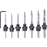 Kwb 513190 Hout-freesboorset 8-delig 3 mm, 3.5 mm, 4 mm, 4.5 mm, 5 mm, 5.5 mm, 6 mm 8 stuk(s)