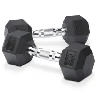 ZEUZ Hexa Dumbbells Set 2 x 5 KG – Hexagon Gewichten Dumbbellset – Crossfit, Fitness & Krachttraining Dumbellset