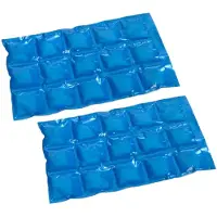 Gerimport 2x stuks herbruikbare flexibele koelelementen icepack 15 x 24 cm - Koelelementen