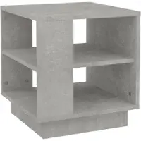 vidaXL Salontafel 40x40x43 cm bewerkt hout betongrijs
