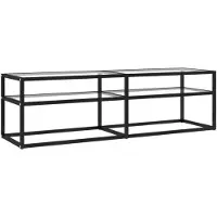 vidaXL Tv-meubel 140x40x40,5 cm gehard glas transparant