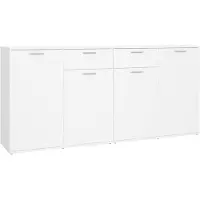 vidaXL Dressoir 160x36x75 cm bewerkt hout wit