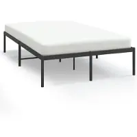 vidaXL Bedframe metaal zwart 135x190 cm
